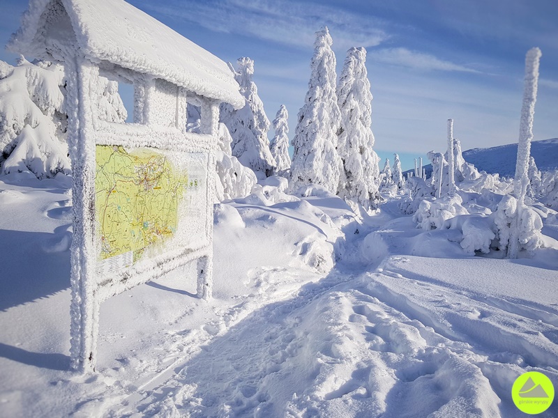 Zimowe szlaki w Karkonoszach w okolicy Szklarskiej Poręby