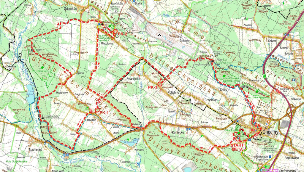Zimowy Maraton Świętokrzyski 2026 - trasa