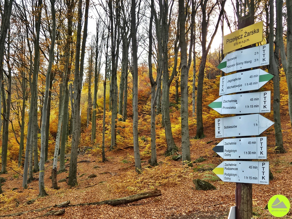 Przełęcz Żarska - Chojnik - trasy Karkonosze 