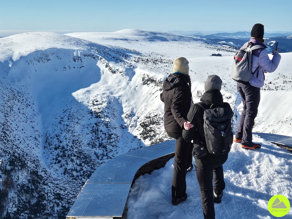 Zimowa trasa w Karkonoszach - Karpacz - Śnieżka - Górskie Wyrypy