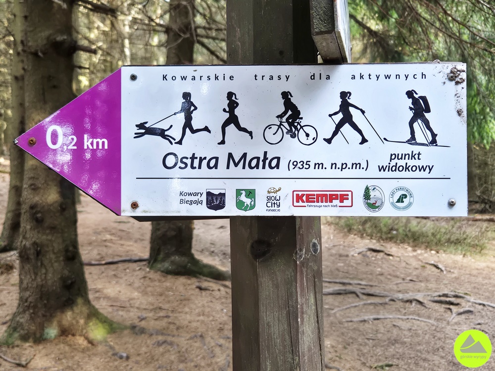 Szlak na Ostrą Małą i Skalnik z Czarnowa
