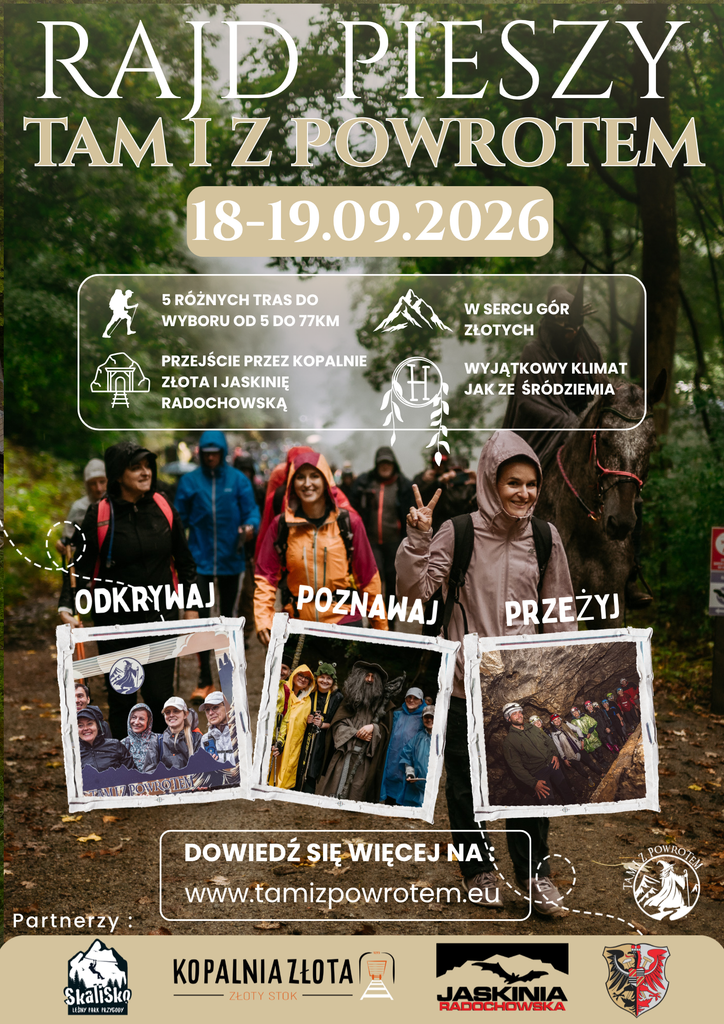 Rajd Pieszy Tam i z Powrotem 2026 - zapowiedź Górskie Wyrypy